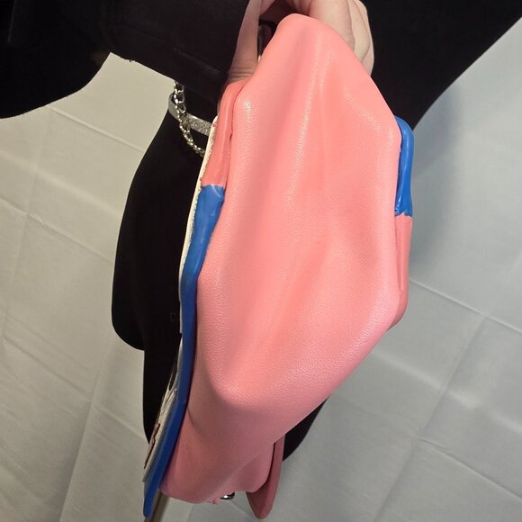 Suicide Squad Crossbody Purse Pink And Blue 8x10x2.5 - Picture 6 of 7